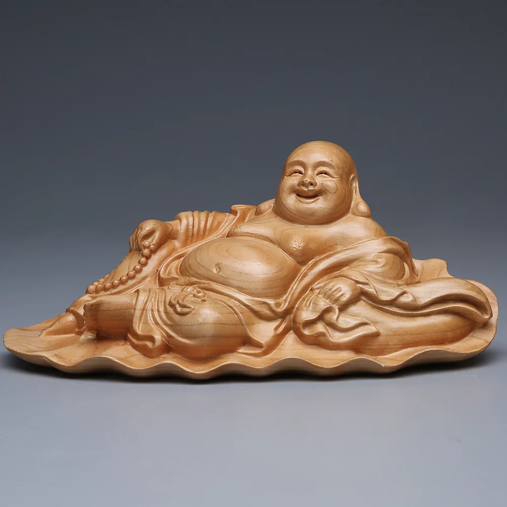 

Декоративное украшение для офиса lotus Buddha, натуральное дерево