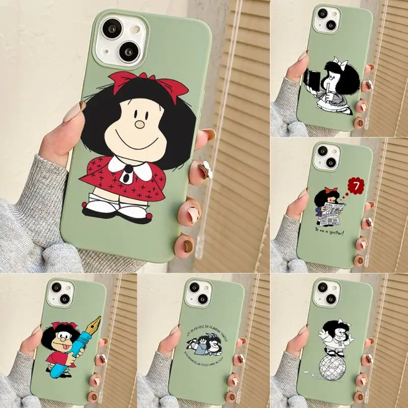 

Mafalda Phone Case For Iphone 7 8 Plus X Xr Xs 11 12 13 Se2020 Mini Mobile Iphones 14 Pro Max Case