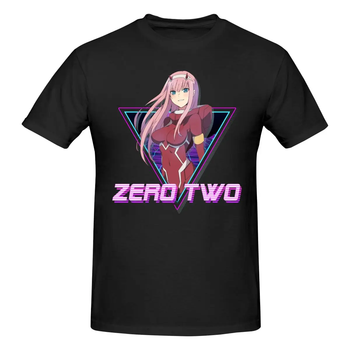 

Darling In The Franxx Zero Two T Shirt Cotton Crewneck Short Sleeve Custom T Shirt Men