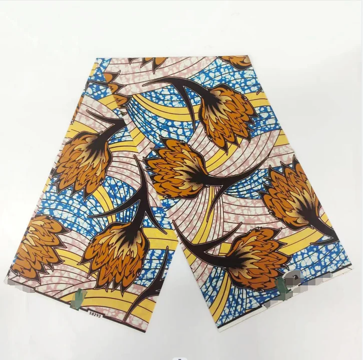 

Best African Ankara Material Prints Batik Fabric For Patchwork 100% Real Wax Fabric For Sewing Wedding Party Dress 6Yards