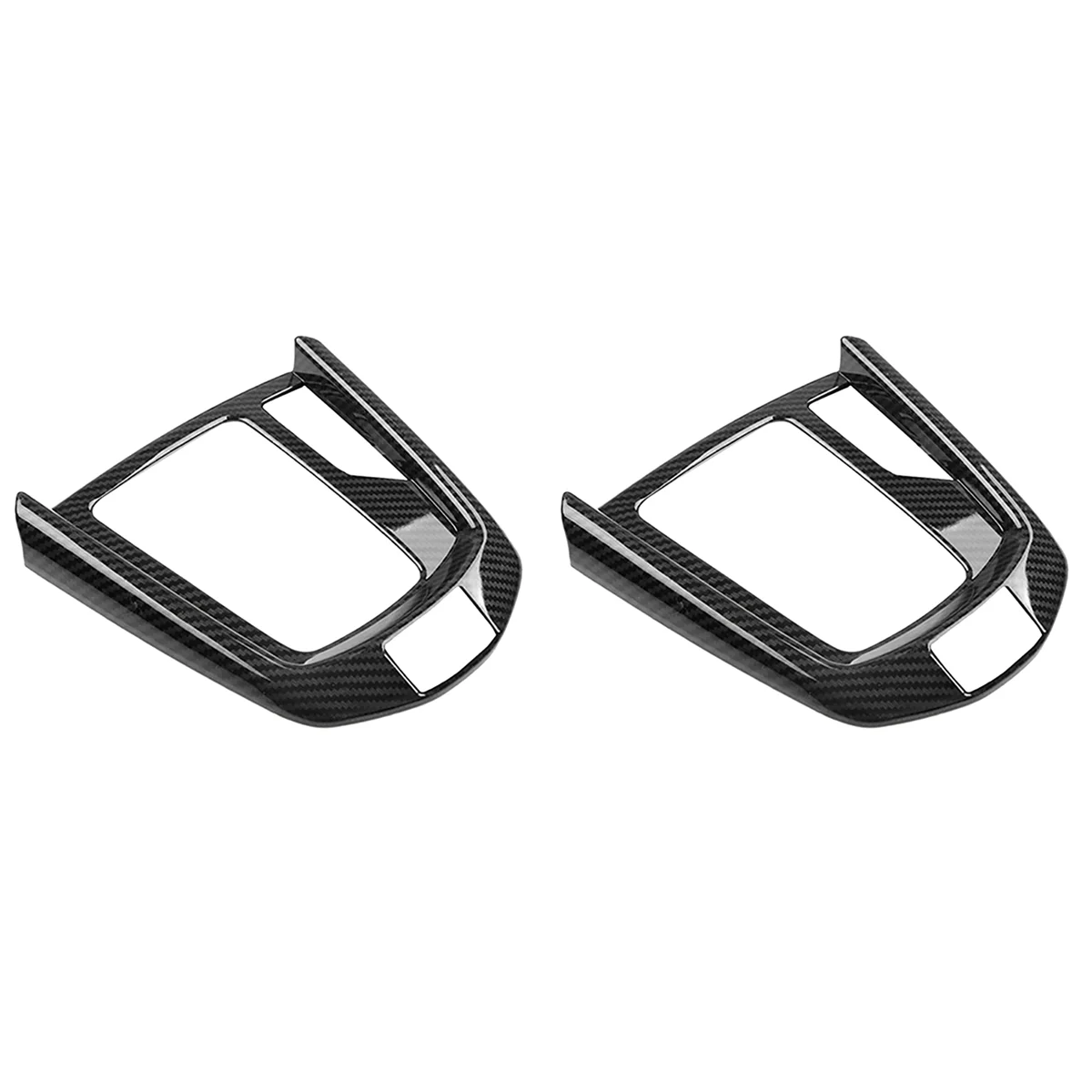 

2X Carbon Fiber ABS Car Central Gear Shift Knob Panel Frame Cover Trim Car Styling for Mazda 2 20-21 CX-3 15-21 RHD