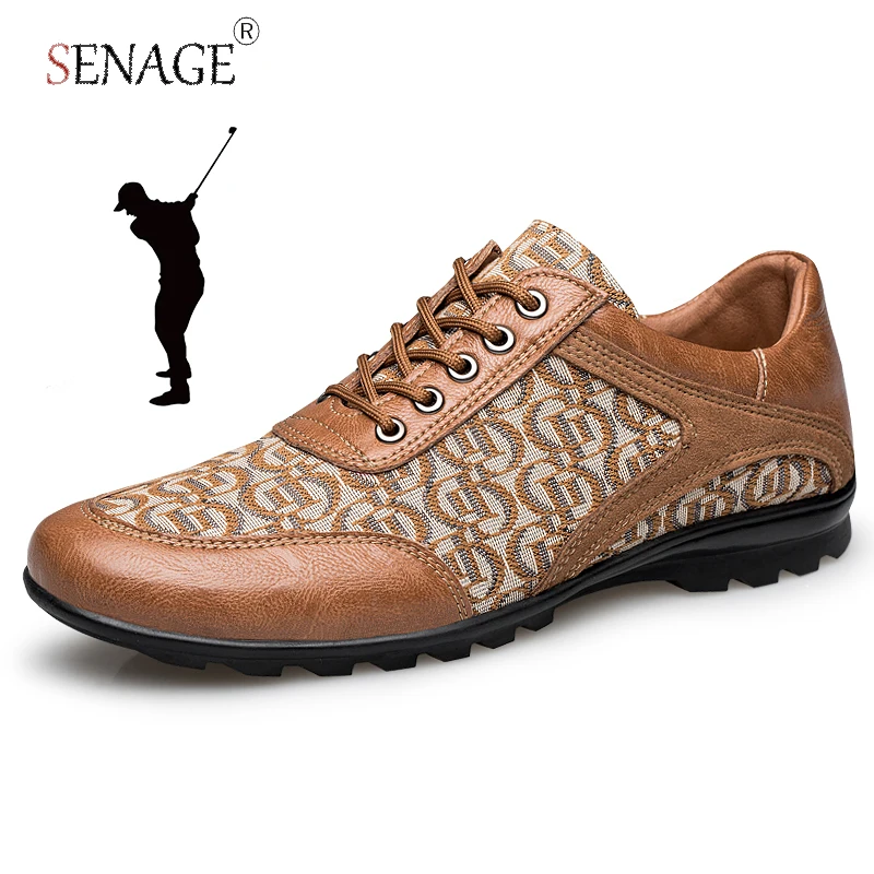 

SENAGE New Classic Style Hight Quality Golf Shoes Spikless Men Golf Footwears Breathable Walking Shoes Golfers Anti-Slip Sneaker