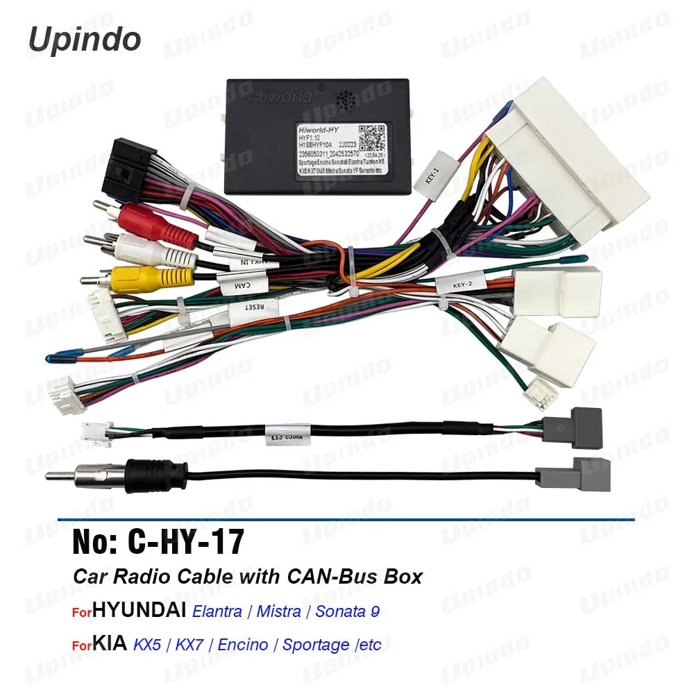 Автомобильный радиокабель CAN-шина адаптер жгут проводов разъем питания для Hyundai