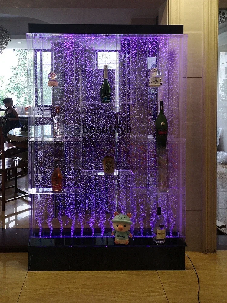 Индивидуальная занавеска для воды настенный винный шкаф пузырьковый экран