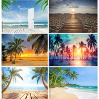 tropical sea beach palms tree photography background natural scenic photo backdrops photocall photo studio 211227 hhb 11