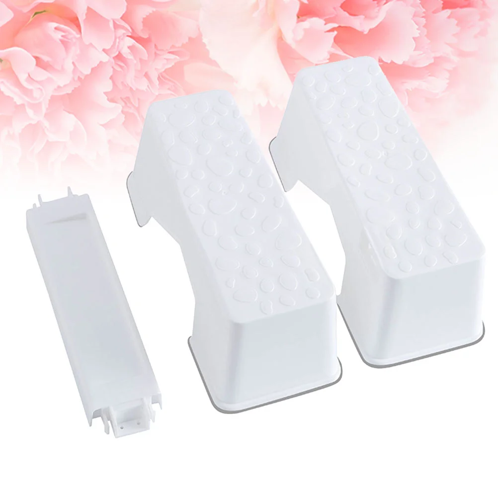 

1pc Toilet Stool Anti Plastic Household Footstool Detachable Squatting Stool for Toilet Washroom (White)