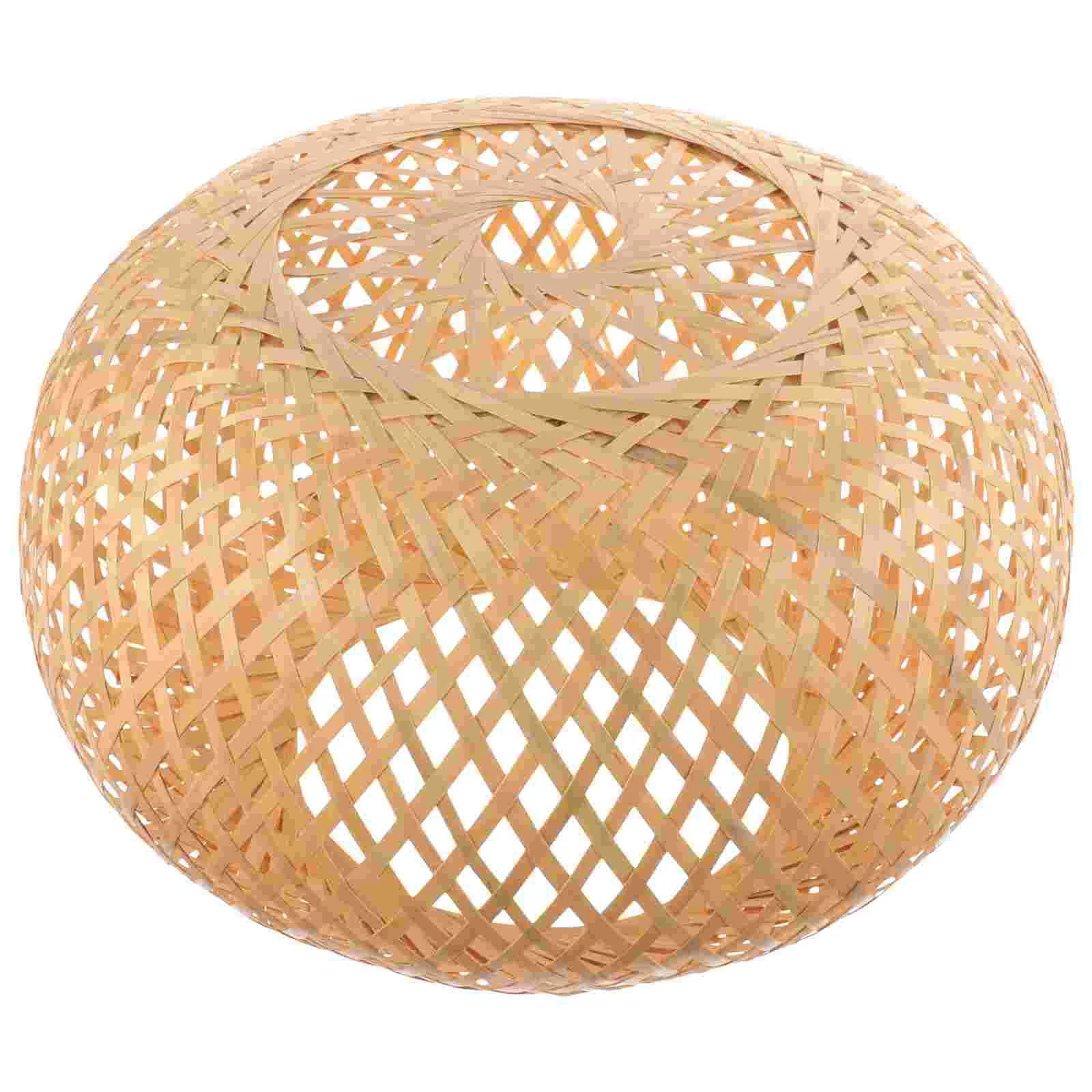 

Bamboo Lampshade Ceiling Light Weaving Cover Woven Lantern Hanging Lampshades Small