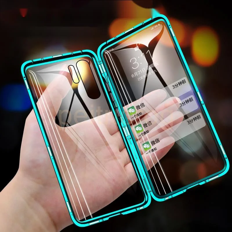 

Magnetic Metal Double Side Glass Phone Case For Huawei Honor Mate 30 20 10 Lite P40 P30 P20 Pro 8X 9X Y9 P Smart Z 2019 Cover