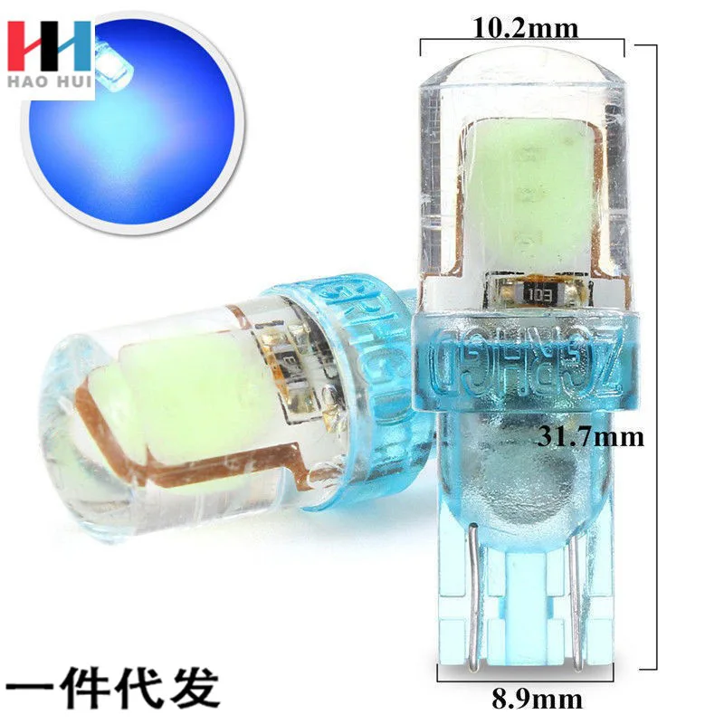 Новая светодиодный Светодиодная лампа T10 W5W для внутреннего освещения Верхняя