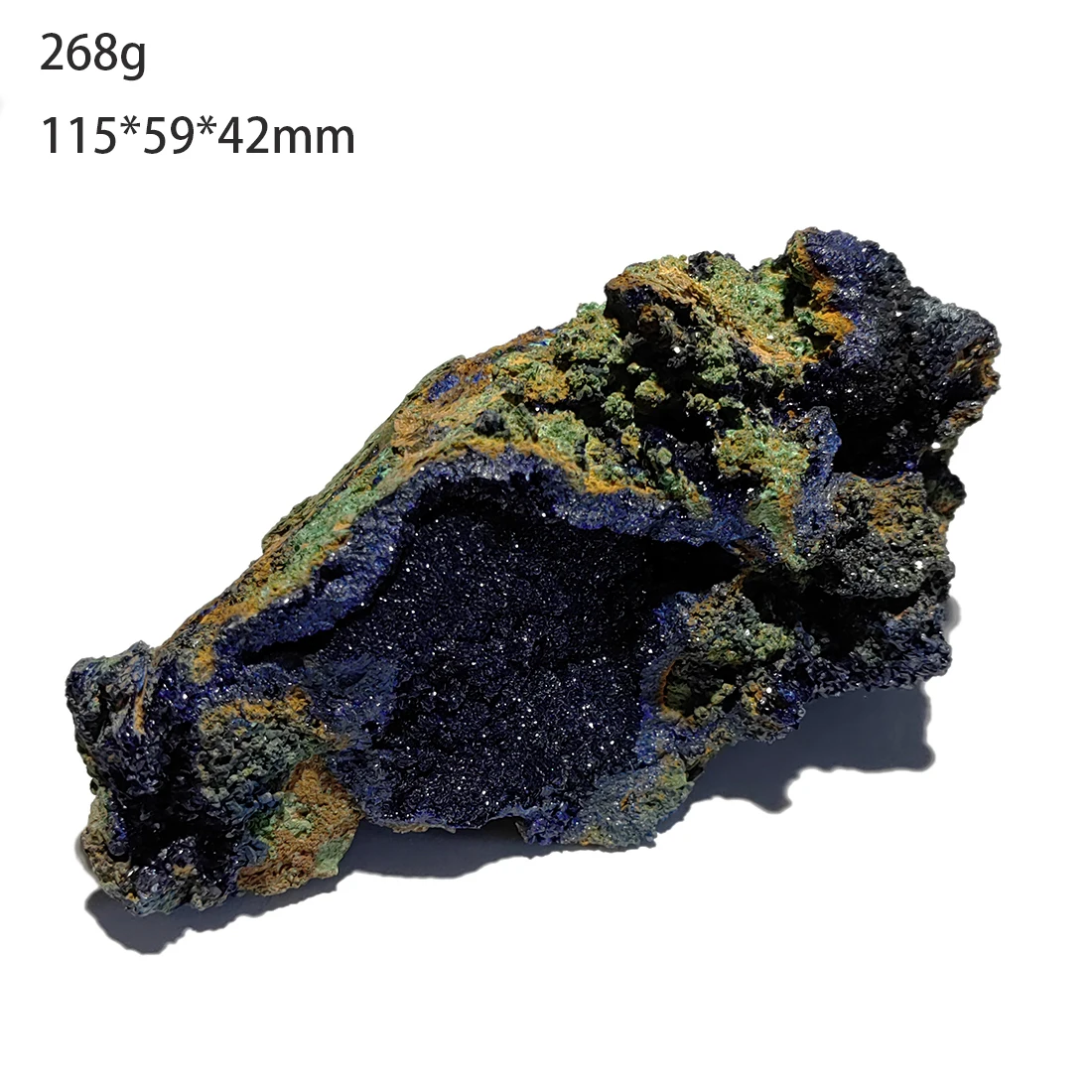 

C6-9B 100% Natural Stone Azurite Cluster Malachite Mineral Crystal Specimen from Anhui Province China