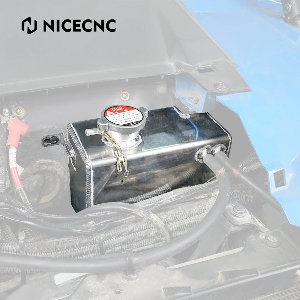 NICECNC UTV Dual Surge Tank Coolant Reservoir For Polaris RZR XP 4 TURBO XP TURBO S Good Quality Accessories Welding Process
