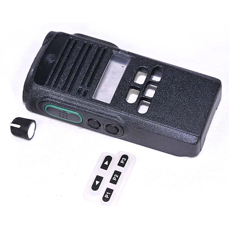 Set Front Panel Cover Case Housing Shell with Volume Knobs Keypads Repair Kits for Motorola CP1300 CP1308 Radio Walkie Talkie