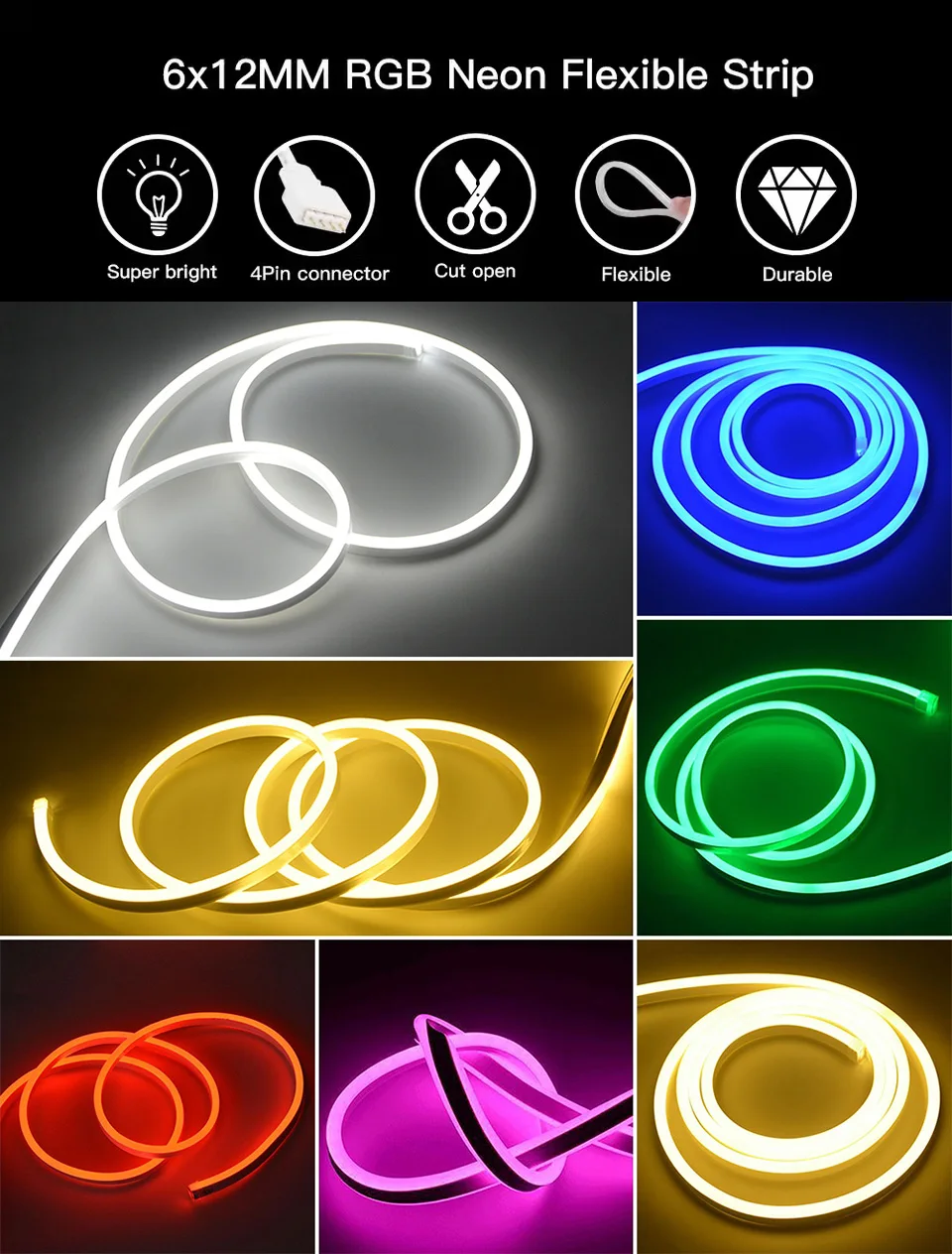 Светодиодная лента неосветильник лампа RGB с поддержкой Bluetooth 12 В 3838