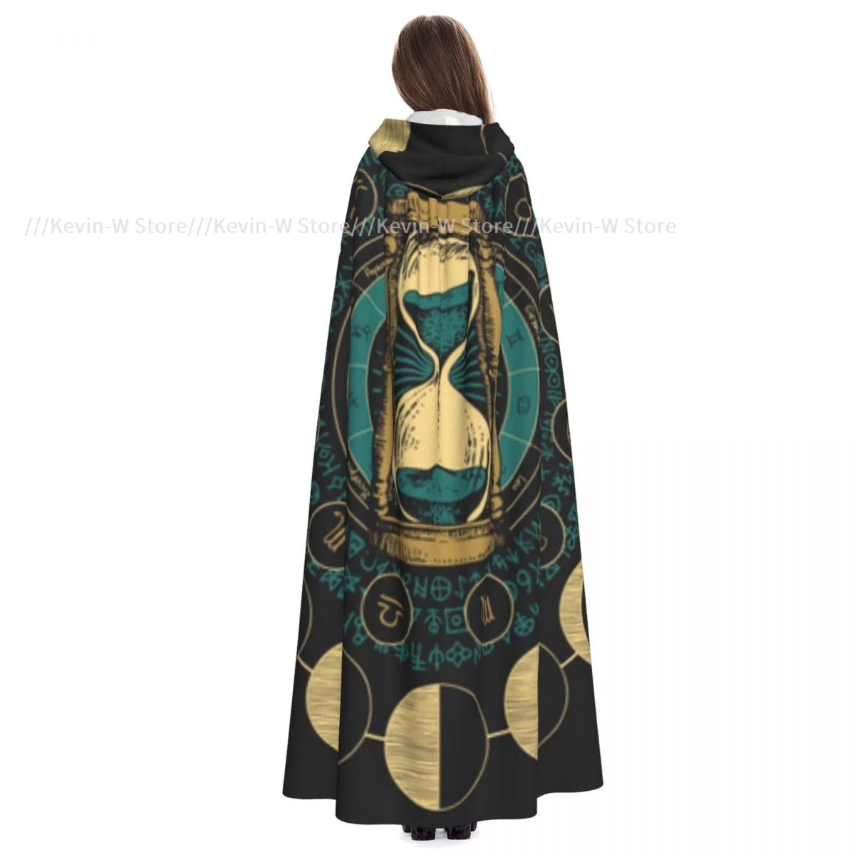 Унисекс ведьма двусторонняя с капюшоном накидка вампирами для взрослых плащ