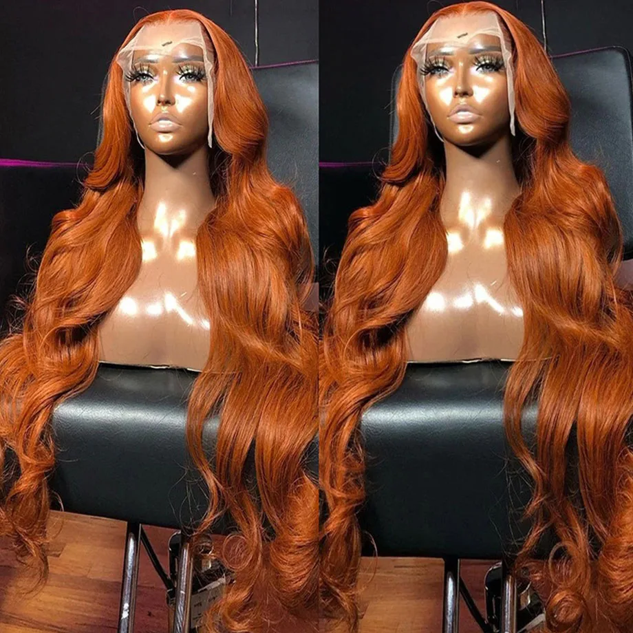 Ed Human Hair Wigs Body Wave Ginger Orange Lace Front Wig 13x4 13x6 Hd Lace Frontal Wig Loose Wave Brazilian Wigs On Sale