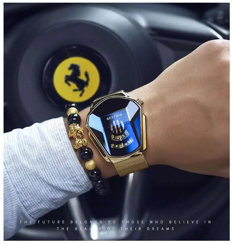 Лучший бренд роскошные часы для мужчин мужские наручные из нержавеющей стали