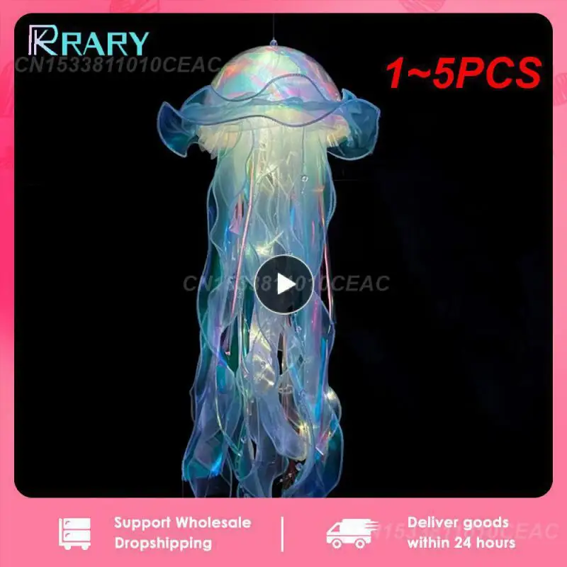 

1~5PCS Jellyfish Lamp, Portable Flower Lamp, Girl Room Atmosphere Decoration Lamp, Bedroom Night Lamp, Home Decoration