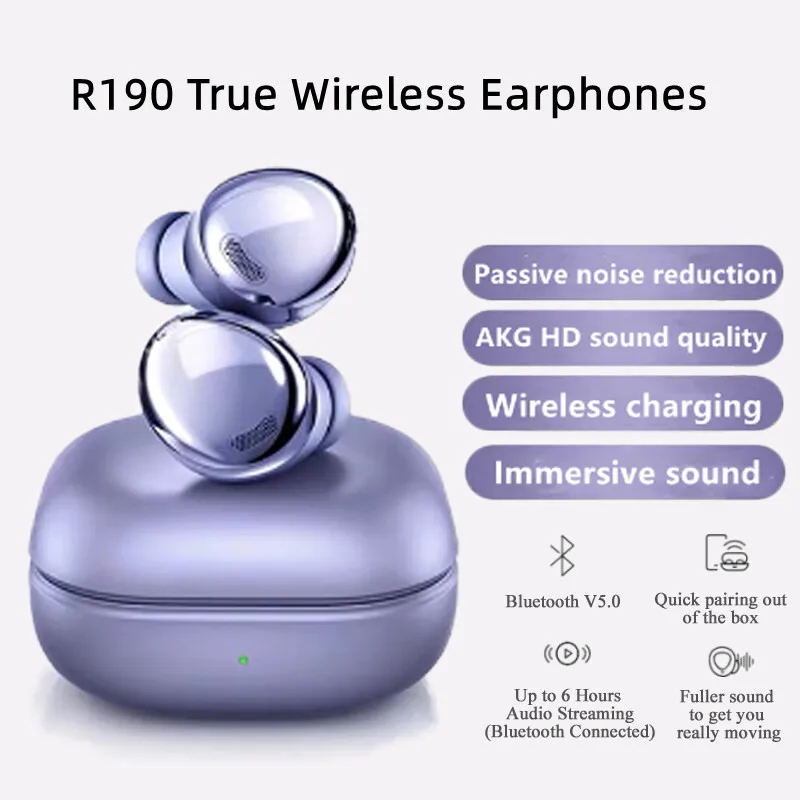 

R190 True Wireless Earphones TWS HD Call Wireless Headphone HiFi Music Earbuds Sports Runing Headset For Samsung Galaxy Buds Pro