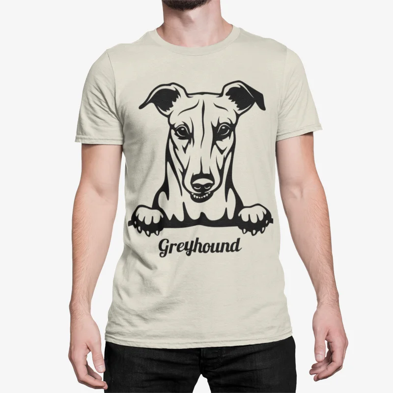 

Мужская футболка Greyhound, подарок для любителей собак и домашних животных