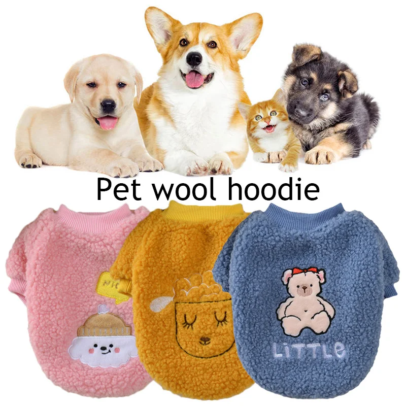 

Christmas Dogs Accessories Pet Outfits Pet Supplies Dog Clothes Dog Jacket Plush Solid Color Autumn Winter Warm Fashion Costume