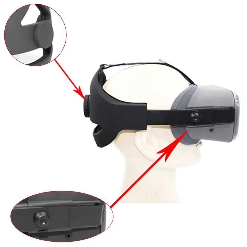 Фото Удобный регулируемый ремешок для головы для Oculus Quest VR-гарнитуры, регулируемый Поролоновый вкладыш, аксессуары для снятия давления №2