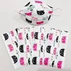 Мультяшная одноразовая Защитная маска для лица с милым котом 3-слойная маска для взрослых и детей с принтом для детей дышащая маска для рта маска