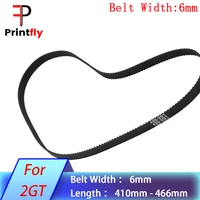 printfly yc 2mgt 2m 2gt synchronous timing belt pitch length410420426430436440444450460466width 6mmrubber closed
