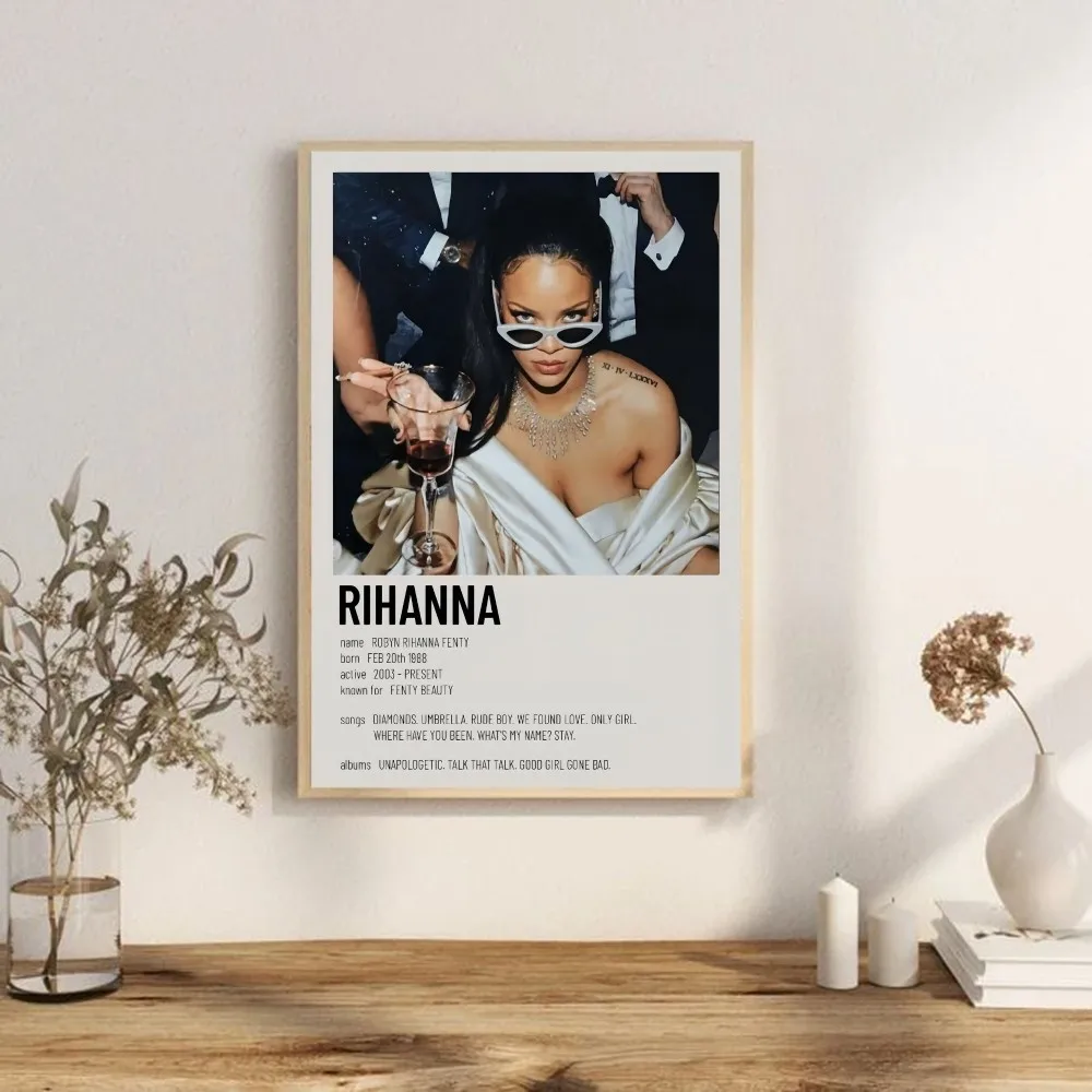 Singer R-RIHANNA DIY липкий плакат белая бумага печатные плакаты художественное