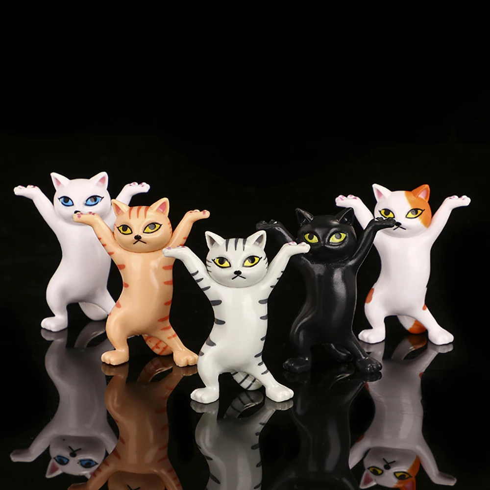 

Dancing Cat Pencil Holder Earphone Holder Kids Toy Birthday Gift Cat Pen Holders Figures Toys Dolls Creative Desktop Gadgets