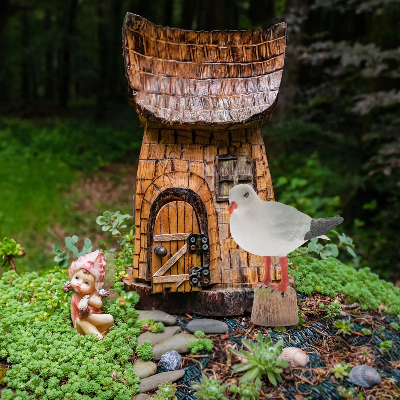 Статуя морской чайки миниатюрная фигурка для дома автомобиля торта миниатюрный