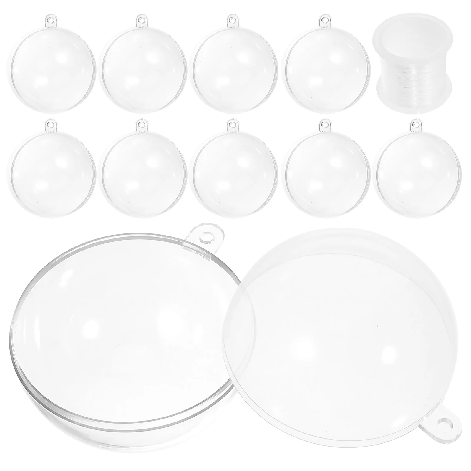 

1 Set of Clear Fillable Balls Xmas Tree DIY Ball Pendants Transparent Hanging Balls Christmas DIY Clear Balls