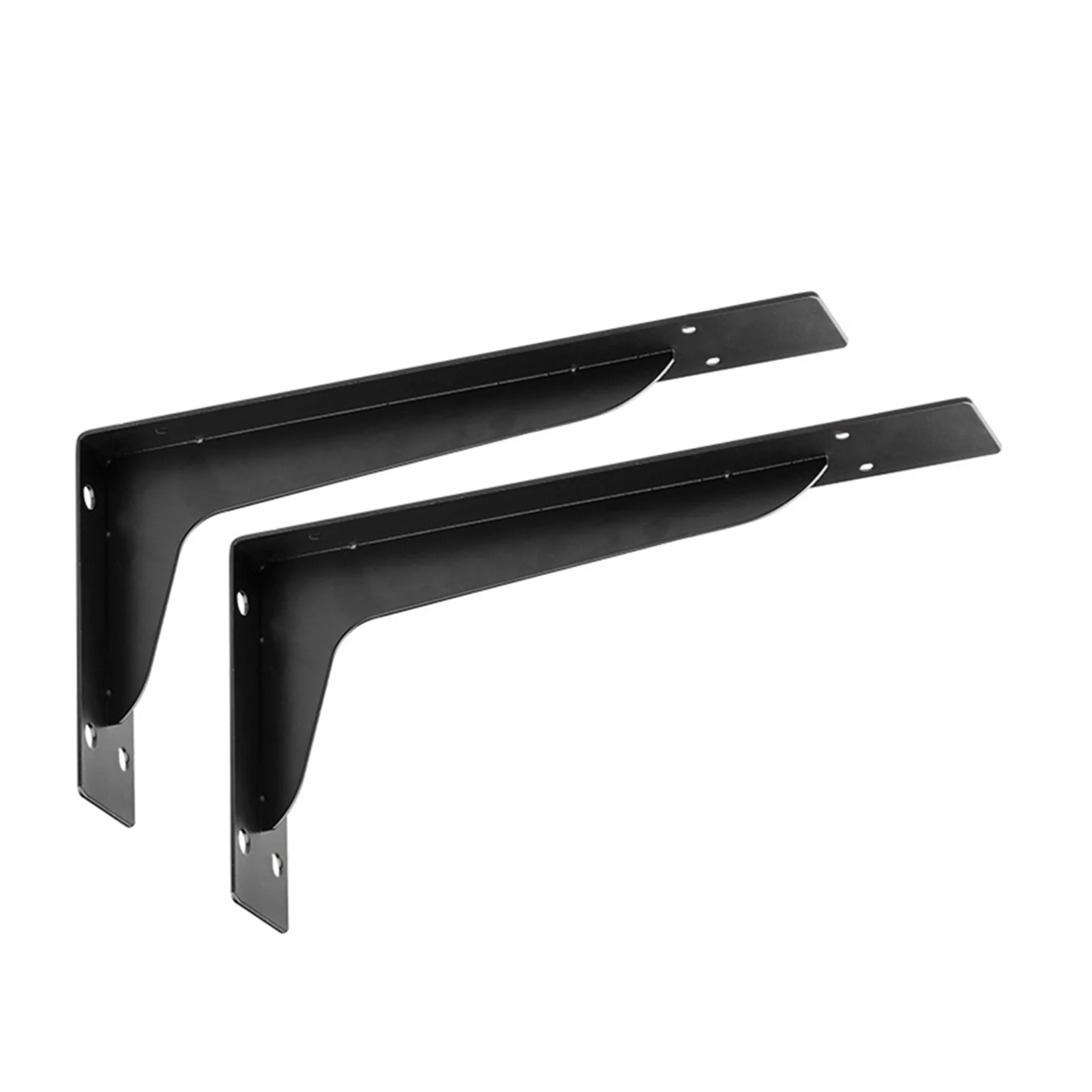 

1pair Triangle Support Black Modern Wall Mounted DIY Rustic With Screws Corner Brace Shelf Bracket Heavy Duty Cold Rolled Steel