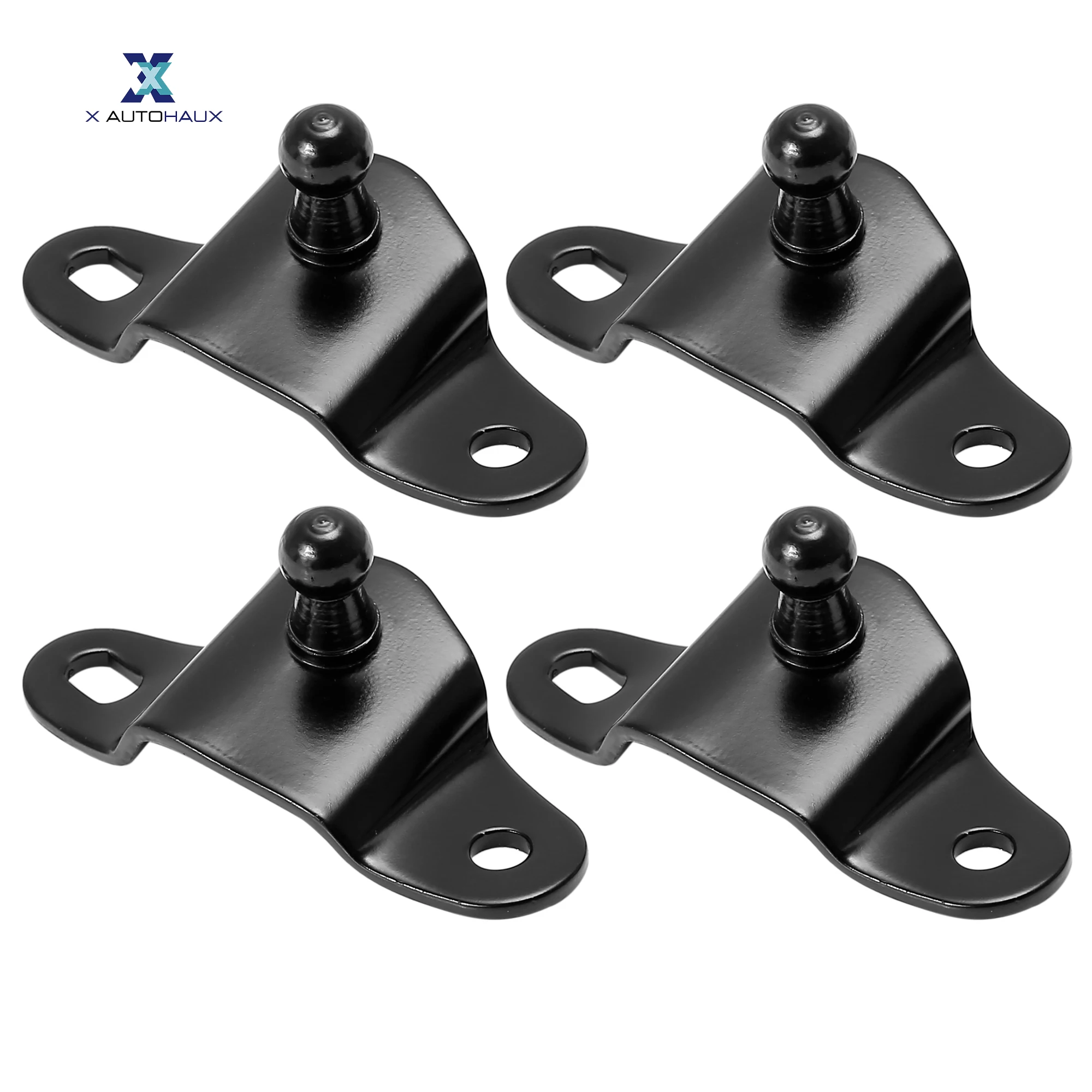 

X Autohaux 2/4pcs 10mm Car Ball Studs Gas Shock Struts Mounting Brackets Connector for Gas Spring End Fitting Shocks 72x33x22mm