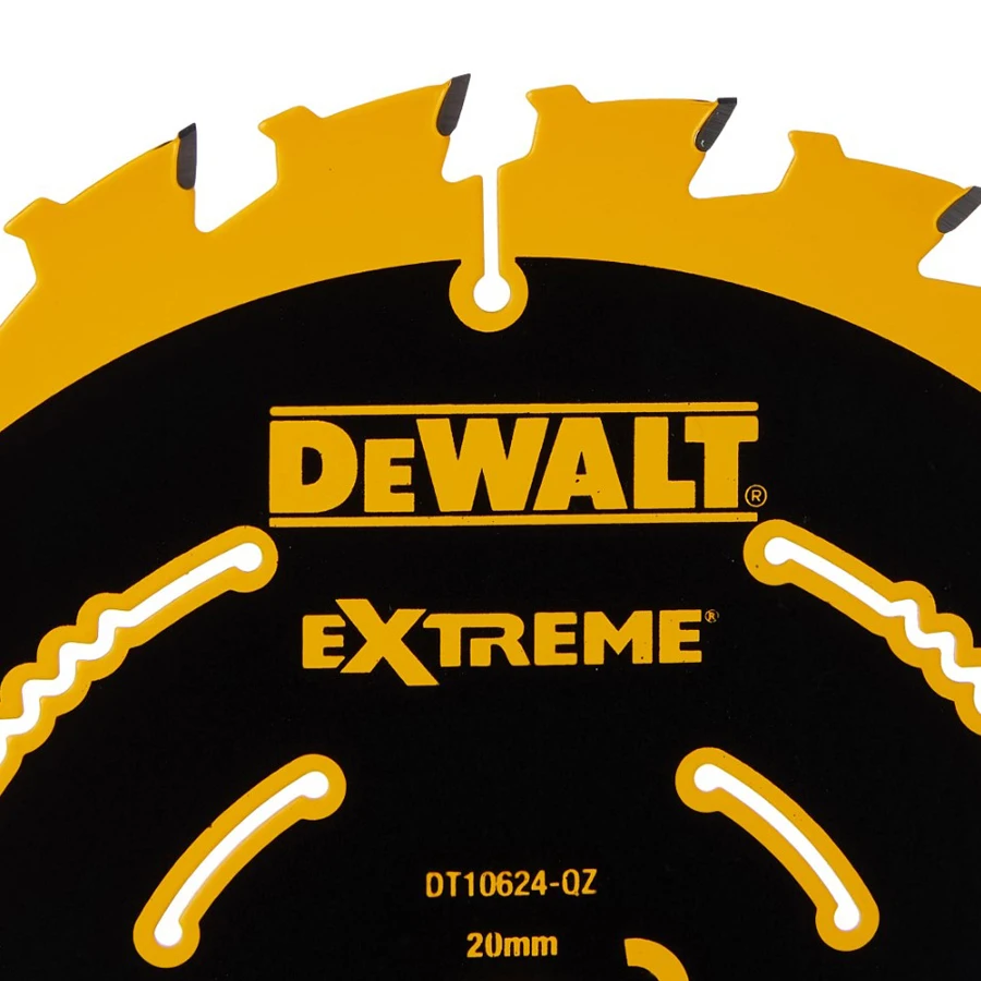 Фото DEWALT DT10624-QZ 1/3 шт. 24T Диск для циркулярной пилы по дереву 165×20 мм, универсальные аксессуары для электроинструментов №1