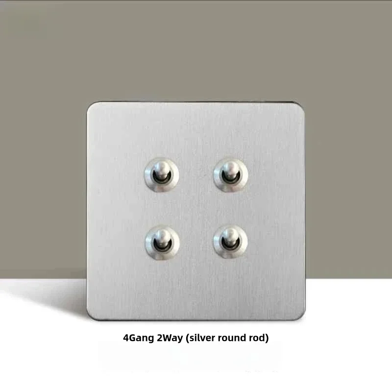 1-4 группа 2-позиционный металлический тумблер панель из нержавеющей стали