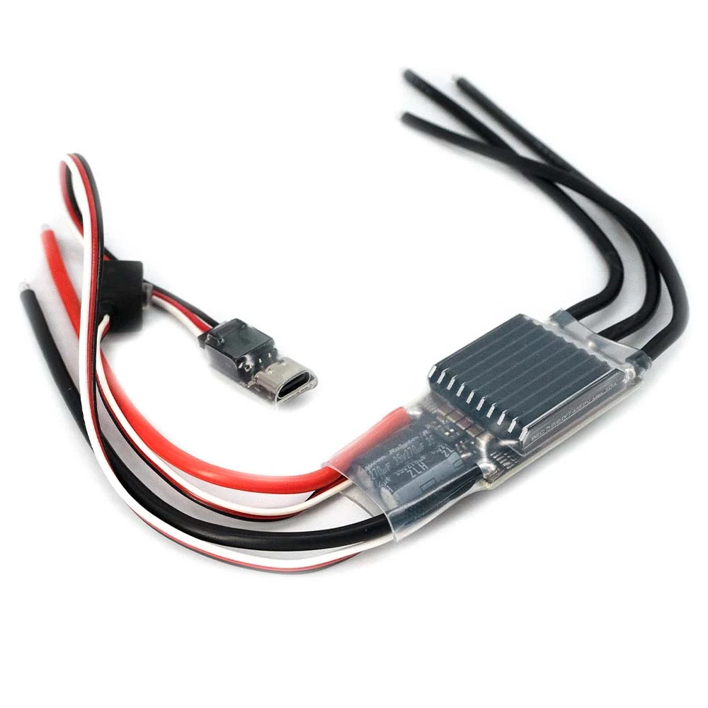 

RhinoESC Mini Comp Crawler ESC AM32 80A 2-8S BEC 5.2~8.2V Electronic Speed Controller for RC Car One USB Link for free