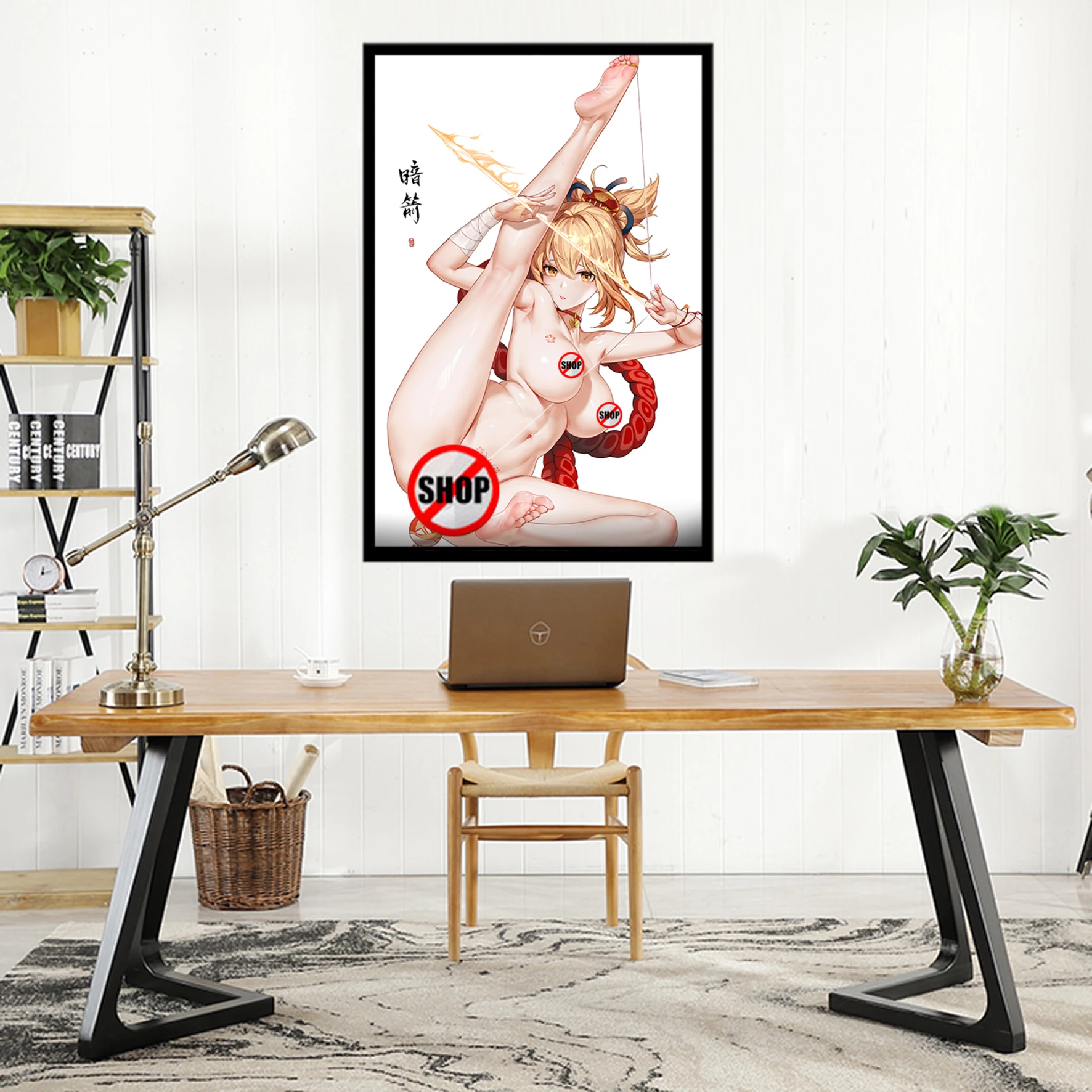 Онлайн-игра постер на холсте в китайском стиле Genshin impact привлекательная картина