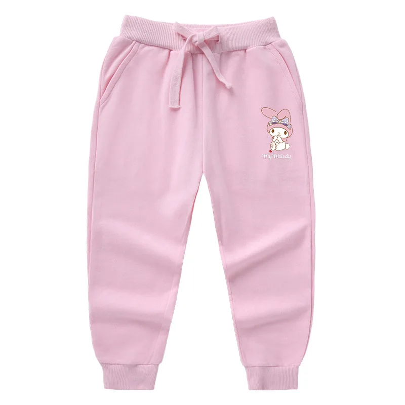 

Милые спортивные штаны Sanrio Mymelody, повседневные штаны, Детская мода, Корейская версия, из чистого хлопка, милый подарок на день рождения для девочек