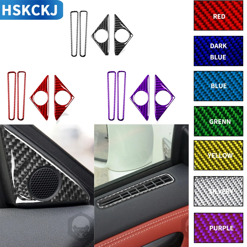 

Наклейка из углеродного волокна для GTR R35 2008-2016, разные цвета, двусторонняя рамка для выпускного отверстия воздуха, дверная клаксон, панель, и...