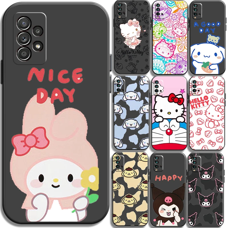 

Hello Kitty Cartoon Phone Cases For Xiaomi Redmi Note 10 10S 10 Pro POCO F3 GT X3 GT M3 Pro X3 NFC Coque Carcasa Back Cover