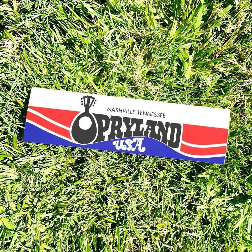 Наклейка на бампер OPRYLAND Tennessee — музыкальная реклама в винтажном стиле 80-х 90-х