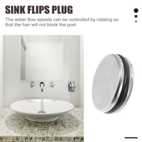 sink bath basin waste sink push silver tone stainless steel 35mm bathroom basin bathtub clack plug easy pop up