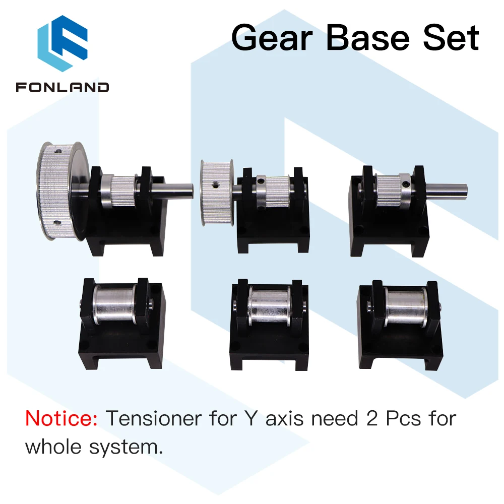 FONLAND Open Belt Gear Base Set Machine Mechanical Parts for Co2 3020 4060 Laser Cutting Engraving Machine