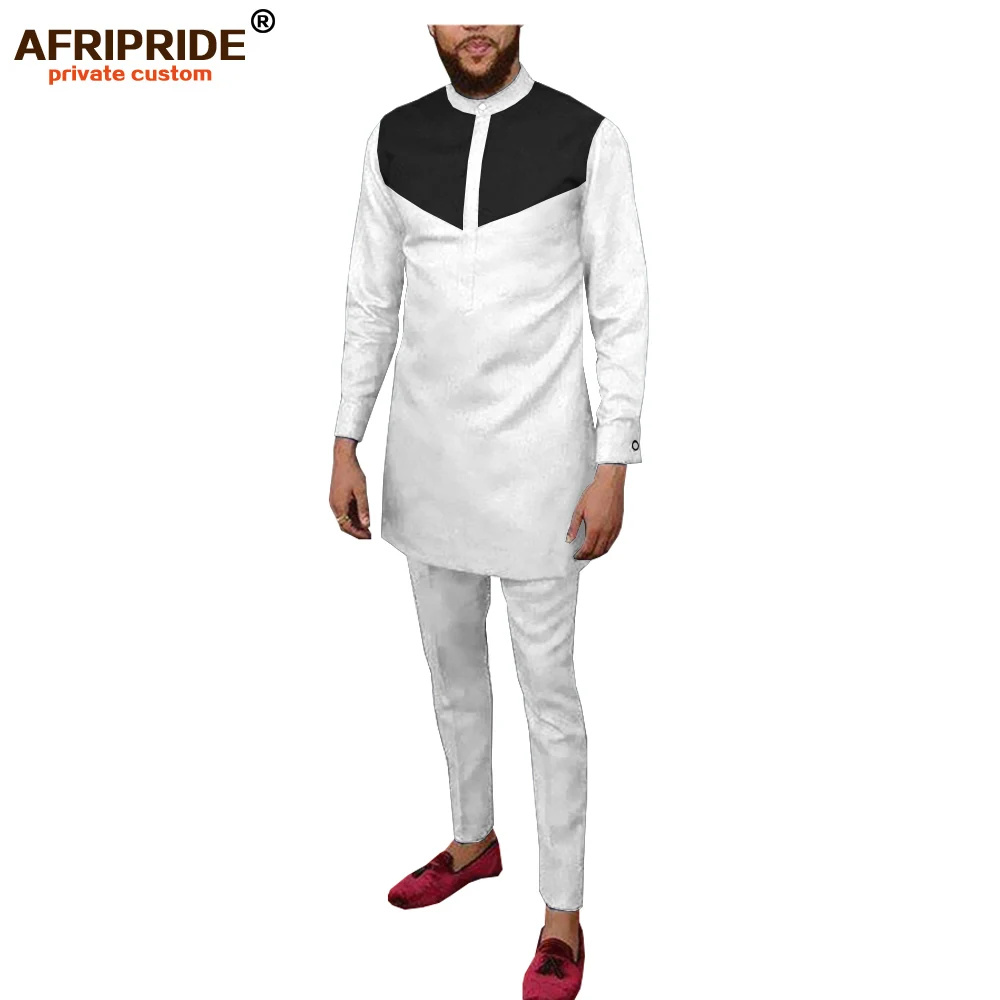 

Tracksuit Men African Clothing Set Dashiki Coats Jacket and Ankara Pants Casual Set for Spring Attire AFRIPRIDE A2016001