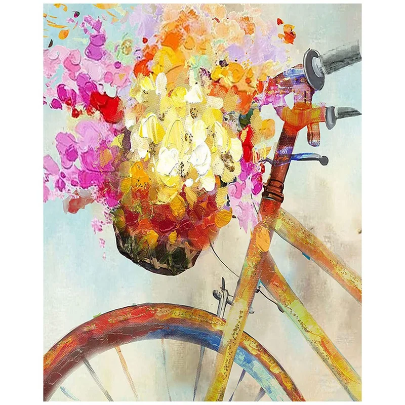 

Рисование по номерам для взрослых и начинающих, искусственная роспись цифровыми красками для детей, набор для рисования, рисование велосип...