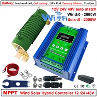 factory outle 2000w 4000w mppt wind solar hybrid controller 12v 24v 48v charging regulator wifi lifepo4 lithium lead acid gel