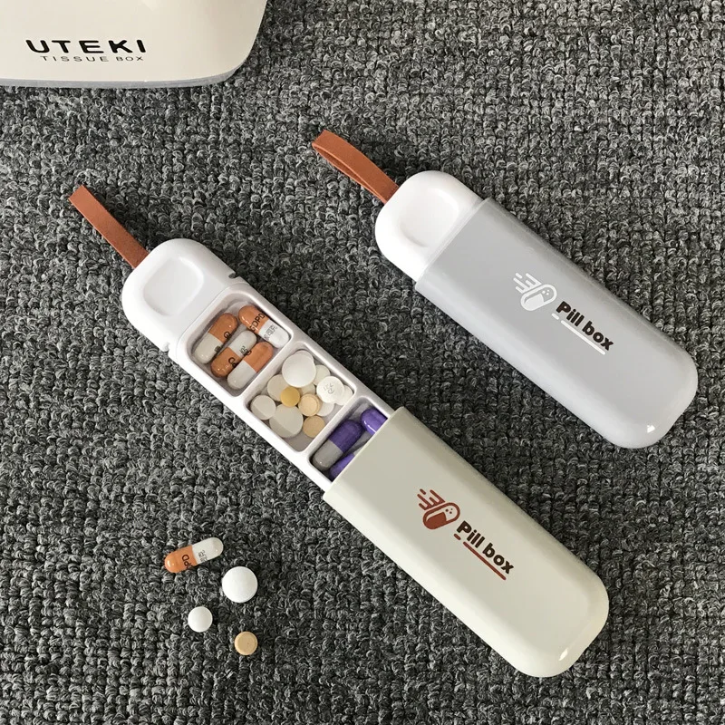 

Mini portable medicine storage box, medicine box, portable tablet packaging box, medicine pill compartment packaging box