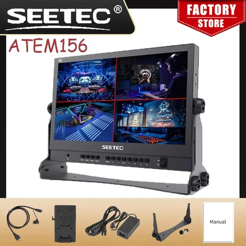 SEETEC ATEM156 15,6 дюймов монитор потоковая трансляция в прямом эфире директор для монитор для камеры с 4 HDMI Вход Выход для ATEM мини видео коммутатор смеситель монитор мониторы