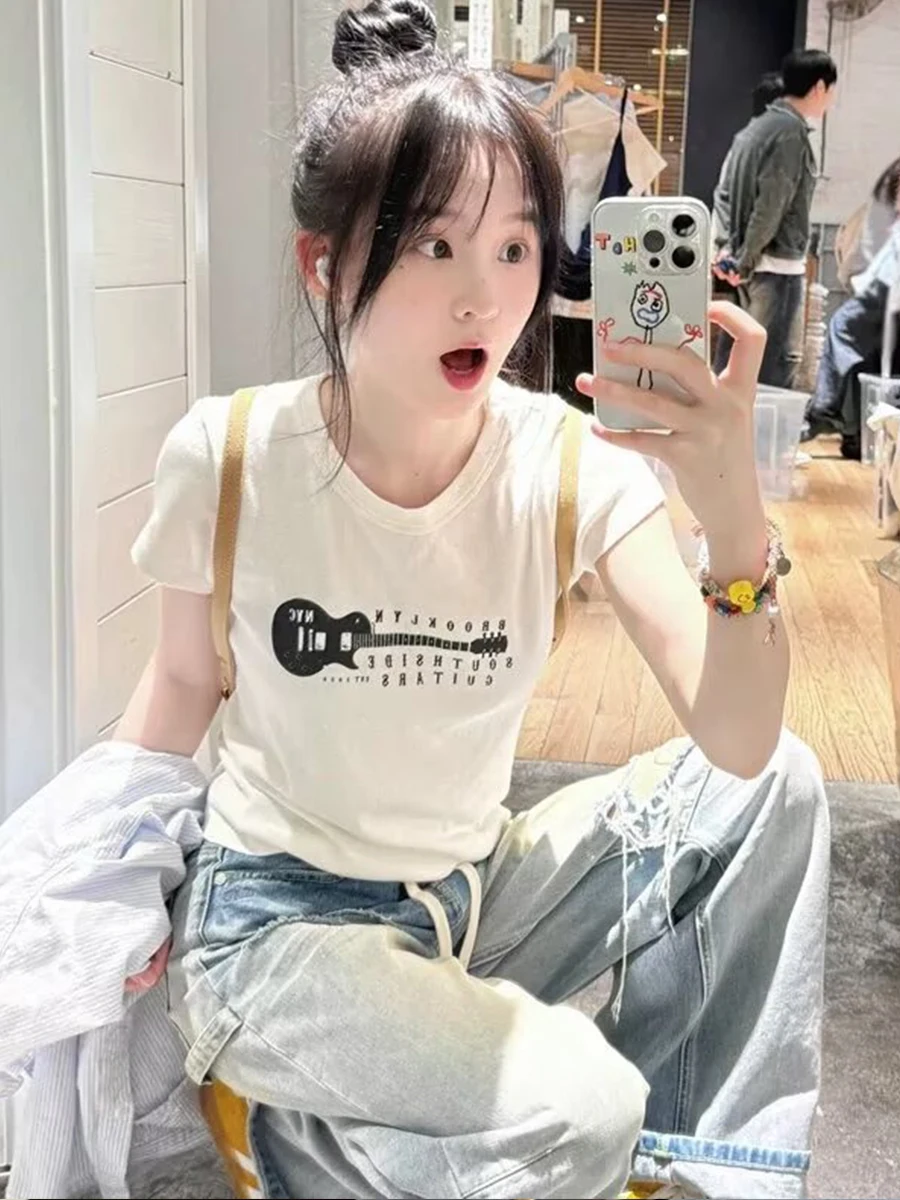 Официальный сайт BM новинка Американская футболка из чистого хлопка с принтом