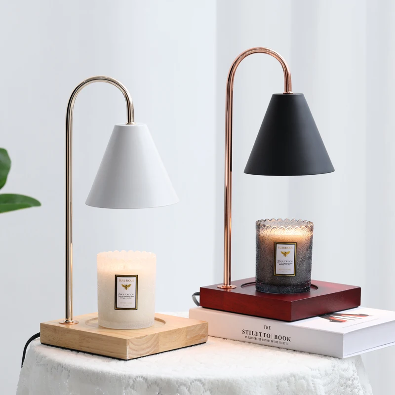 

Electric Candle Warmer Lamp Oak Melt Wax Fragrance Burner Aromatherapy Indoor Table Lamp Night Light For Home Bedroom Decor